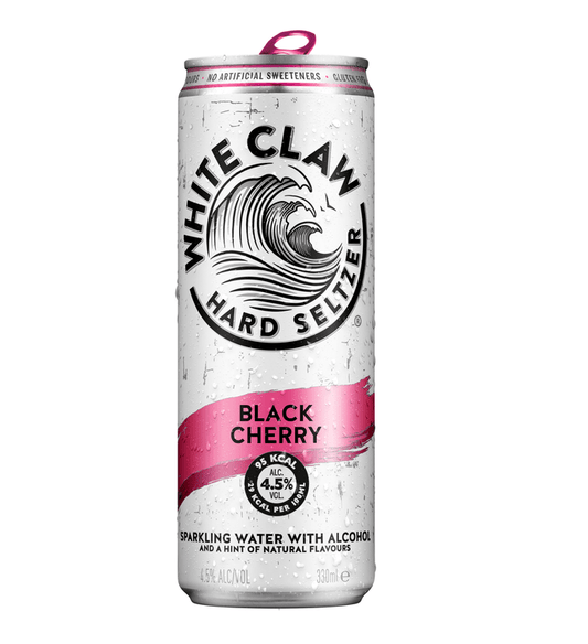 White Claw® Black Cherry Can On White Background 